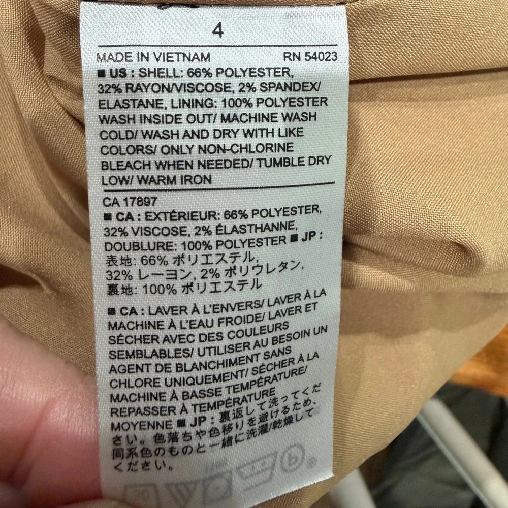 Banana Republic Faux Wrap‎ Pencil Skirt Womens 4 Camel Brown NWT Professional